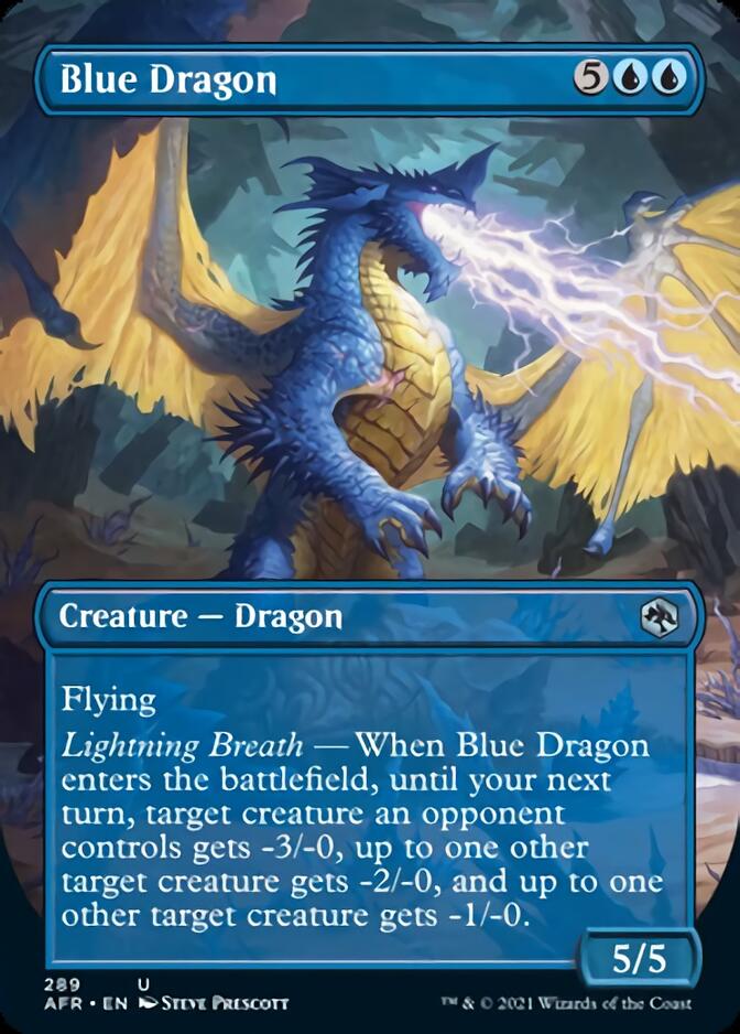 Blue Dragon (Borderless Alternate Art) [Dungeons & Dragons: Adventures in the Forgotten Realms] | Shuffle n Cut Hobbies & Games