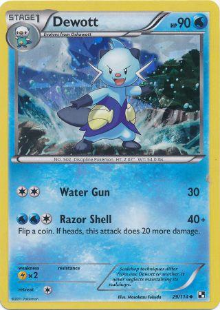Dewott (29/114) (Cracked Ice Holo) [Black & White: Base Set] | Shuffle n Cut Hobbies & Games