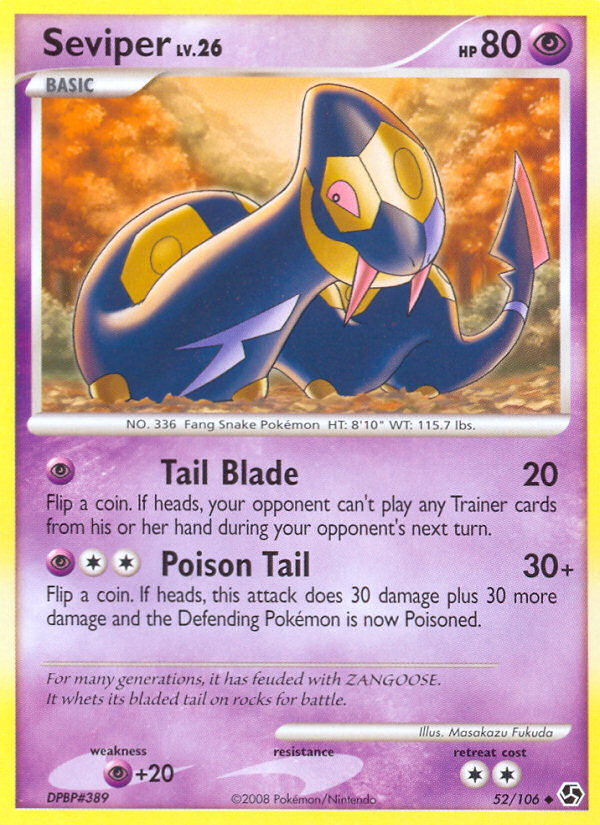Seviper (52/106) [Diamond & Pearl: Great Encounters] | Shuffle n Cut Hobbies & Games