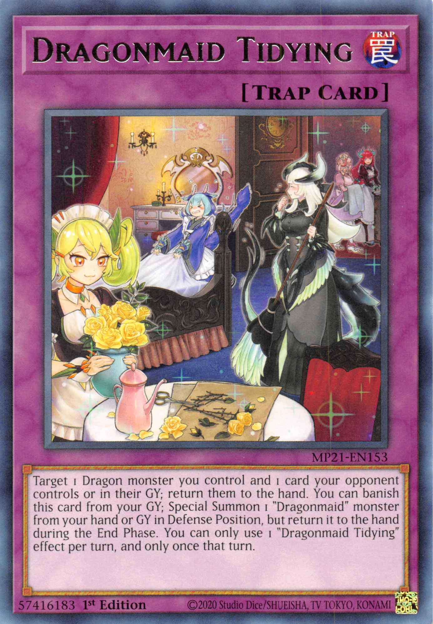 Dragonmaid Tidying [MP21-EN153] Rare | Shuffle n Cut Hobbies & Games