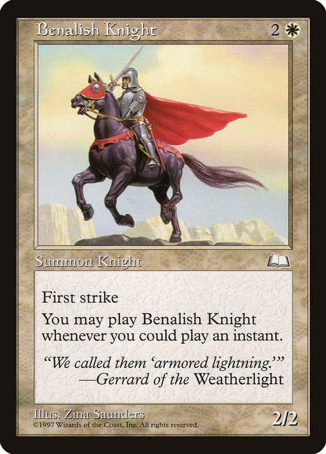 Benalish Knight [Weatherlight] | Shuffle n Cut Hobbies & Games