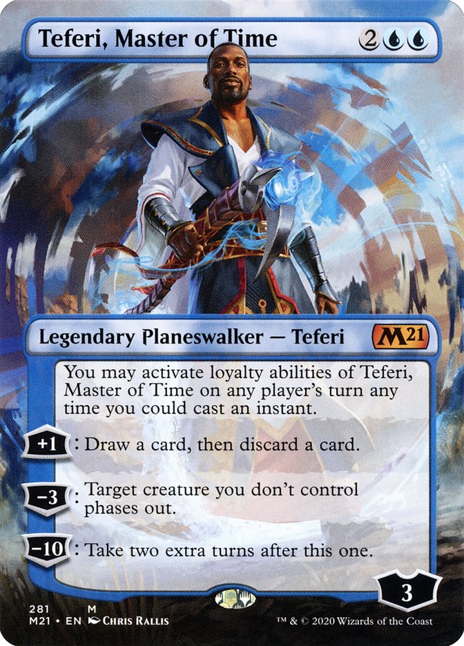 Teferi, Master of Time (Borderless) [Core Set 2021] | Shuffle n Cut Hobbies & Games