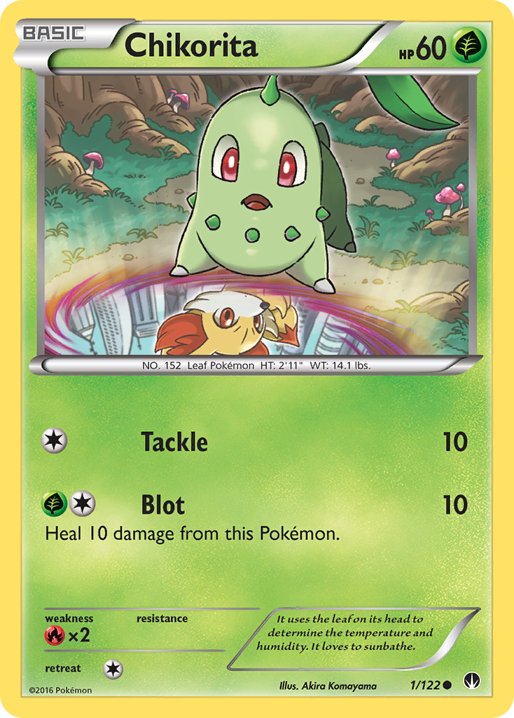 Chikorita (1/122) [XY: BREAKpoint] | Shuffle n Cut Hobbies & Games