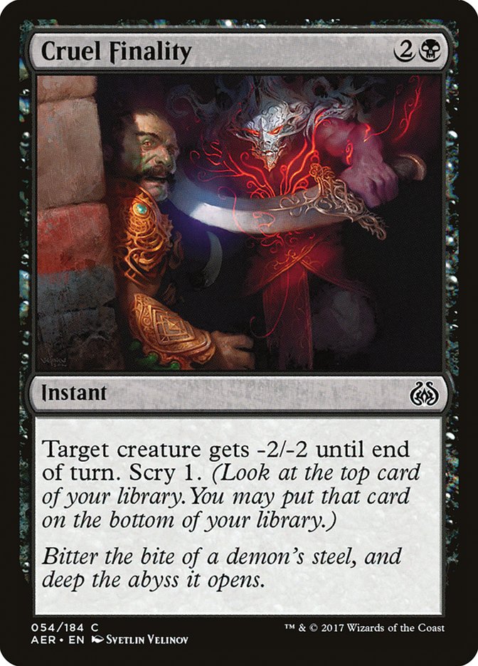 Cruel Finality [Aether Revolt] | Shuffle n Cut Hobbies & Games