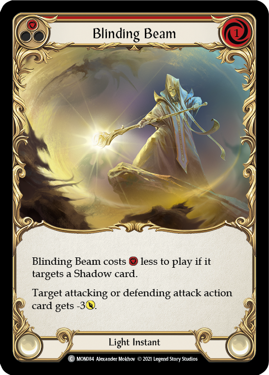 Blinding Beam (Red) (Rainbow Foil) [MON084-RF] 1st Edition Rainbow Foil | Shuffle n Cut Hobbies & Games