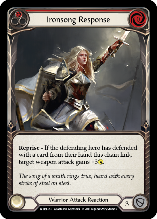 Ironsong Response (Red) [WTR132-C] Alpha Print Rainbow Foil | Shuffle n Cut Hobbies & Games