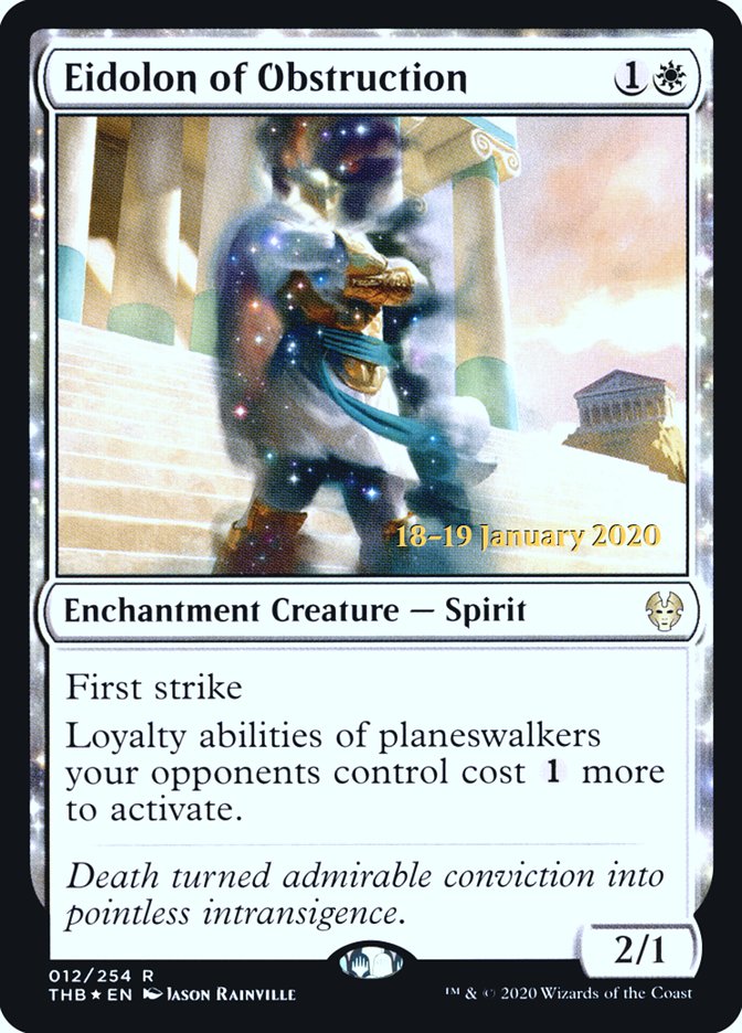 Eidolon of Obstruction [Theros Beyond Death Prerelease Promos] | Shuffle n Cut Hobbies & Games