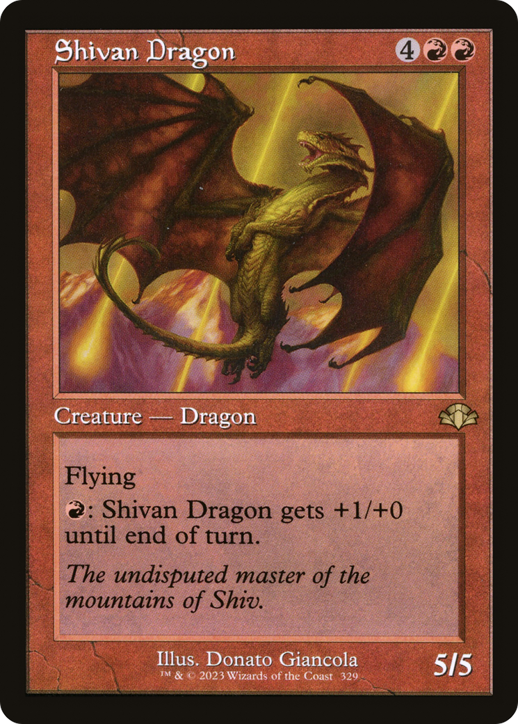 Shivan Dragon (Retro) [Dominaria Remastered] | Shuffle n Cut Hobbies & Games