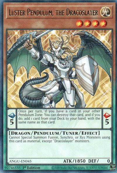 Luster Pendulum, the Dracoslayer (Rare) [ANGU-EN045] Rare | Shuffle n Cut Hobbies & Games