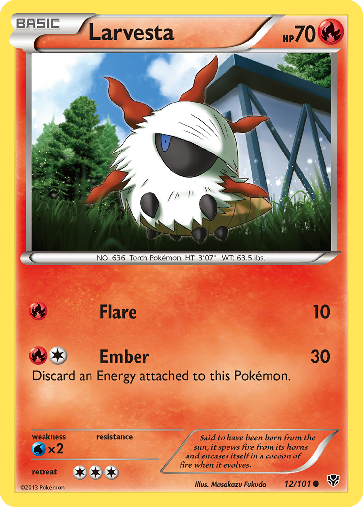 Larvesta (12/101) [Black & White: Plasma Blast] | Shuffle n Cut Hobbies & Games