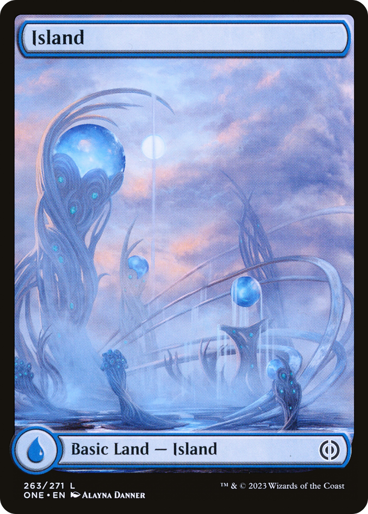 Island (263) (Full-Art) [Phyrexia: All Will Be One] | Shuffle n Cut Hobbies & Games