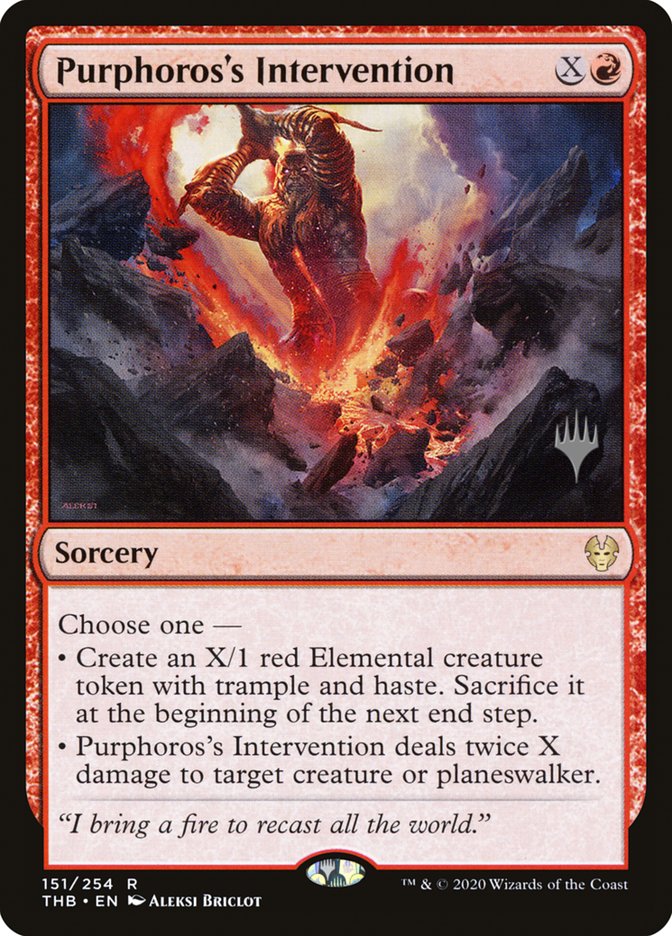 Purphoros's Intervention (Promo Pack) [Theros Beyond Death Promos] | Shuffle n Cut Hobbies & Games