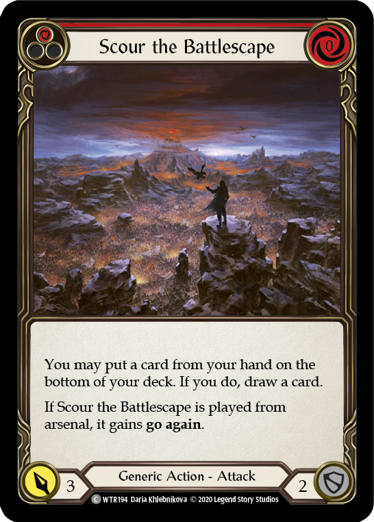 Scour the Battlescape (Red) [WTR194] Unlimited Edition Rainbow Foil | Shuffle n Cut Hobbies & Games