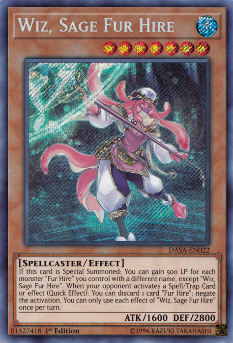 Wiz, Sage Fur Hire [DASA-EN022] Secret Rare | Shuffle n Cut Hobbies & Games