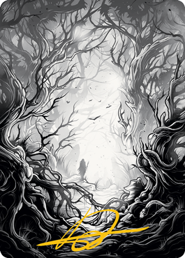 Forest 1 Art Card (Gold-Stamped Signature) [Innistrad: Midnight Hunt Art Series] | Shuffle n Cut Hobbies & Games
