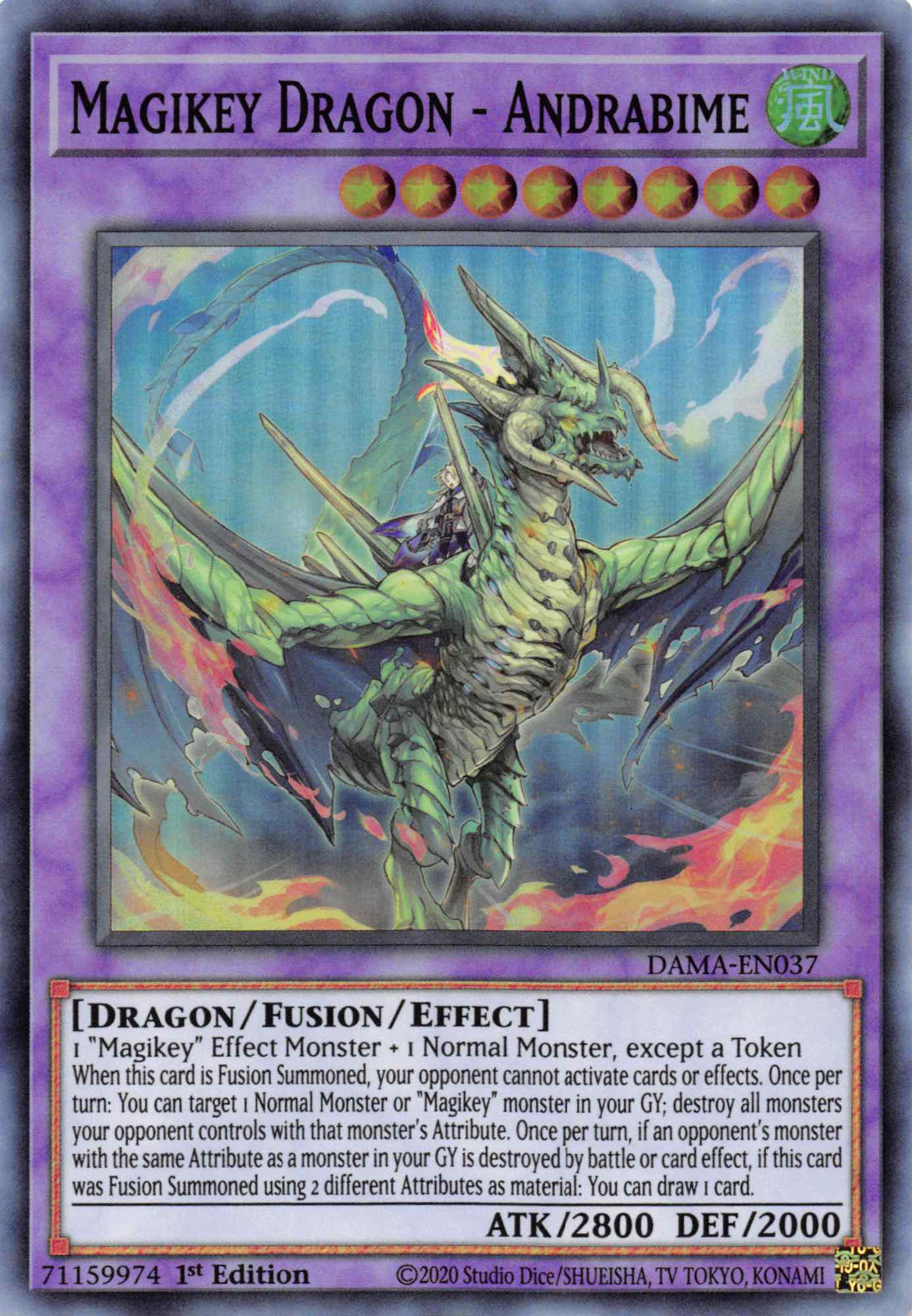 Magikey Dragon - Andrabime [DAMA-EN037] Super Rare | Shuffle n Cut Hobbies & Games