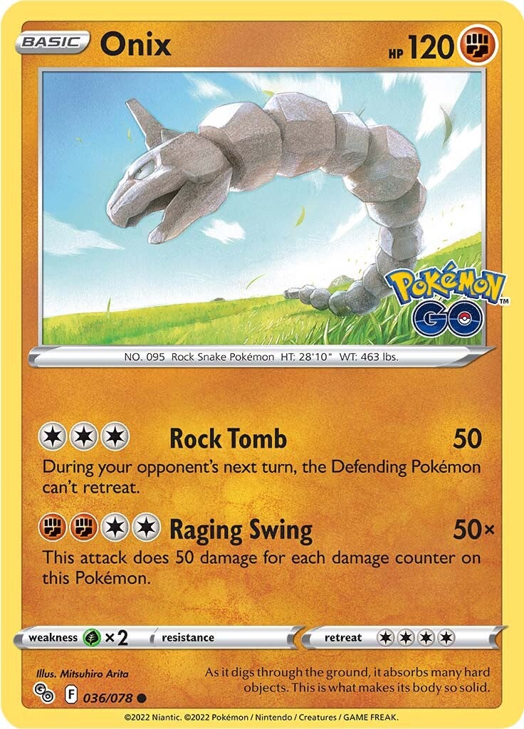 Onix (036/078) [Pokémon GO] | Shuffle n Cut Hobbies & Games