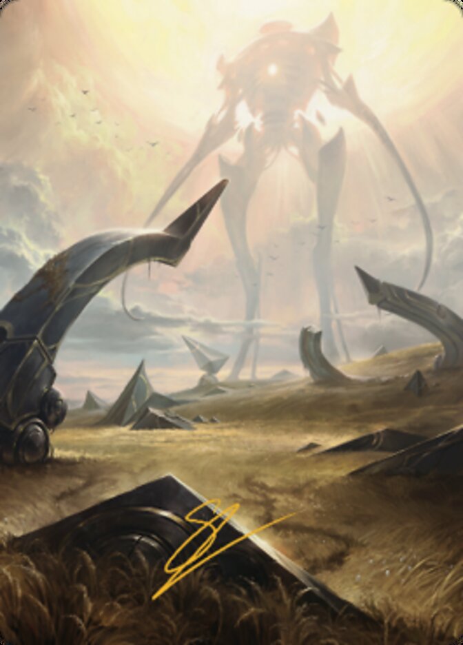 Plains (1) Art Card (Gold-Stamped Signature) [The Brothers' War Art Series] | Shuffle n Cut Hobbies & Games