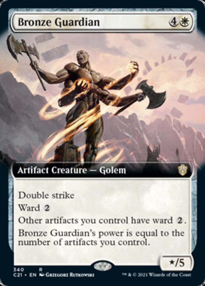 Bronze Guardian (Extended Art) [Commander 2021] | Shuffle n Cut Hobbies & Games
