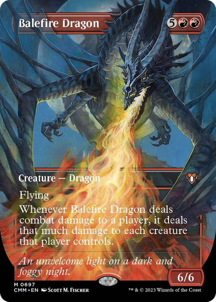 Balefire Dragon (Borderless Alternate Art) [Commander Masters] | Shuffle n Cut Hobbies & Games