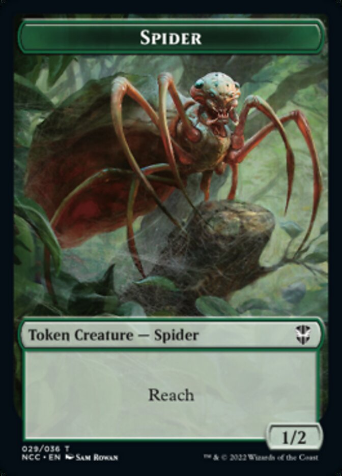 Treefolk // Spider Double-Sided Token [Streets of New Capenna Commander Tokens] | Shuffle n Cut Hobbies & Games