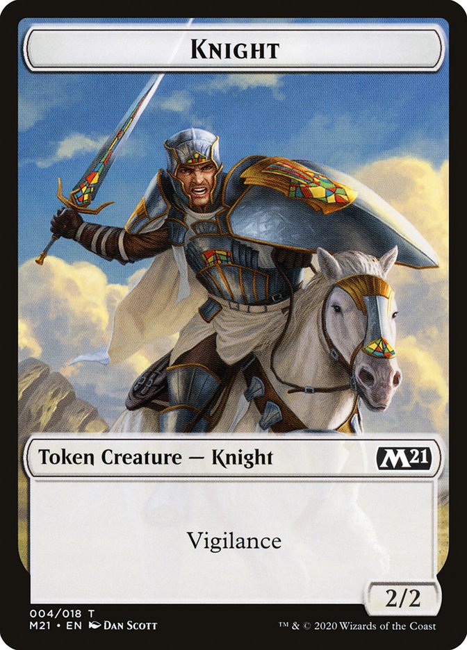 Knight Token [Core Set 2021 Tokens] | Shuffle n Cut Hobbies & Games