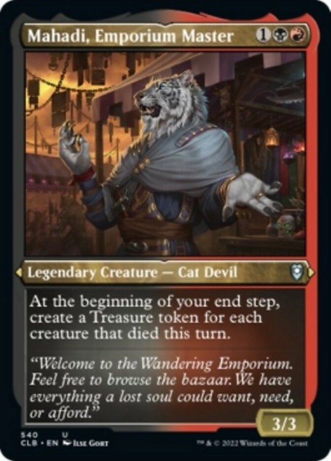 Mahadi, Emporium Master (Foil Etched) [Commander Legends: Battle for Baldur's Gate] | Shuffle n Cut Hobbies & Games