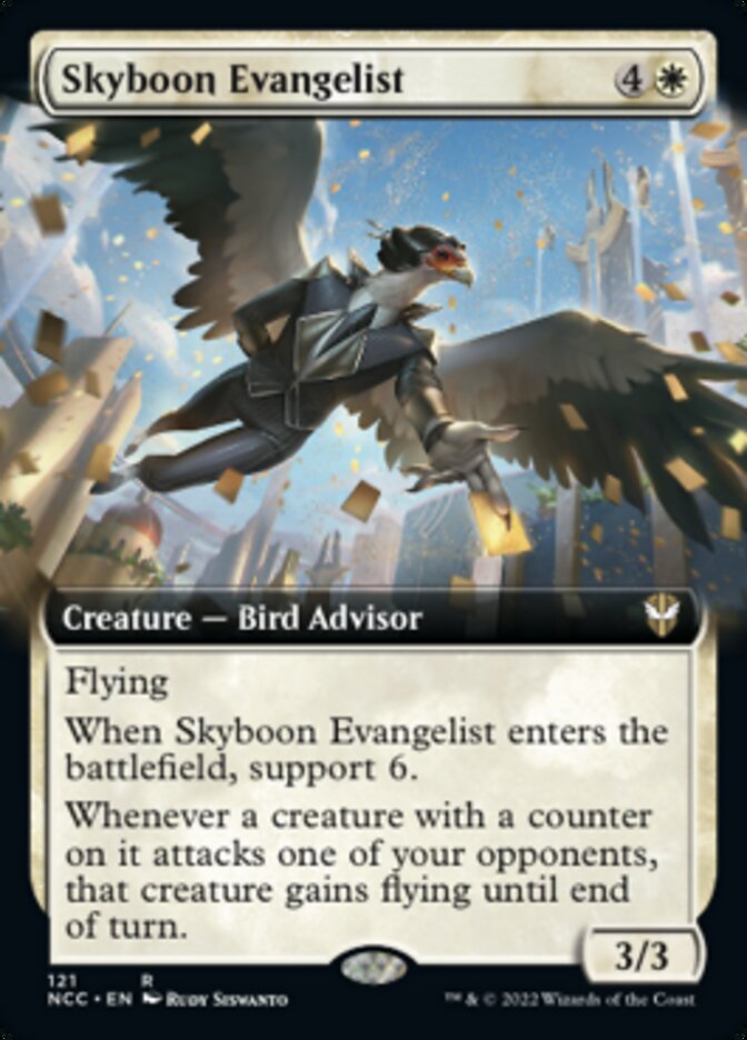 Skyboon Evangelist (Extended Art) [Streets of New Capenna Commander] | Shuffle n Cut Hobbies & Games