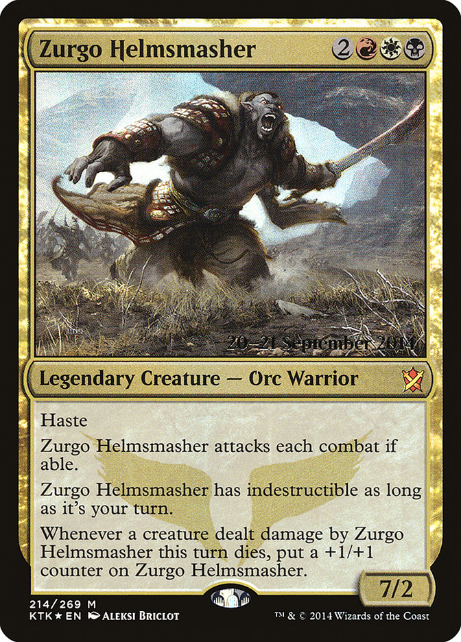 Zurgo Helmsmasher [Khans of Tarkir Prerelease Promos] | Shuffle n Cut Hobbies & Games