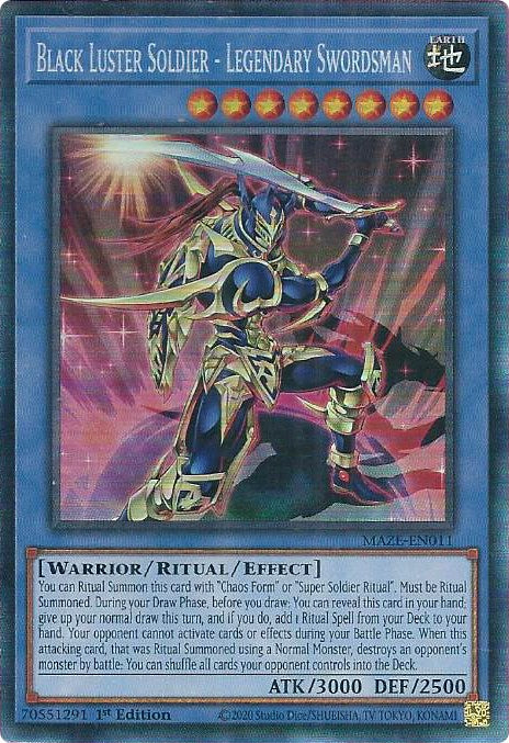 Black Luster Soldier - Legendary Swordsman [MAZE-EN011] Collector's Rare | Shuffle n Cut Hobbies & Games