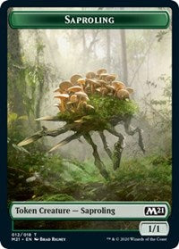 Saproling // Zombie Double-Sided Token [Core Set 2021 Tokens] | Shuffle n Cut Hobbies & Games