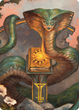 Guardian Naga Art Card (Gold-Stamped Signature) [Commander Legends: Battle for Baldur's Gate Art Series] | Shuffle n Cut Hobbies & Games