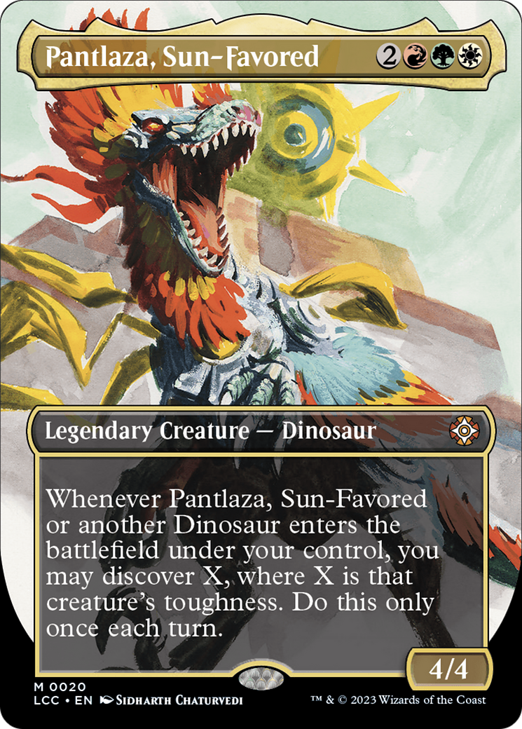 Pantlaza, Sun-Favored (Borderless) [The Lost Caverns of Ixalan Commander] | Shuffle n Cut Hobbies & Games