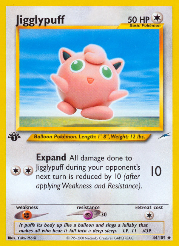 Jigglypuff (44/105) [Neo Destiny 1st Edition] | Shuffle n Cut Hobbies & Games