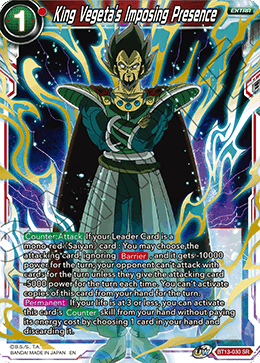 King Vegeta's Imposing Presence (Super Rare) [BT13-030] | Shuffle n Cut Hobbies & Games