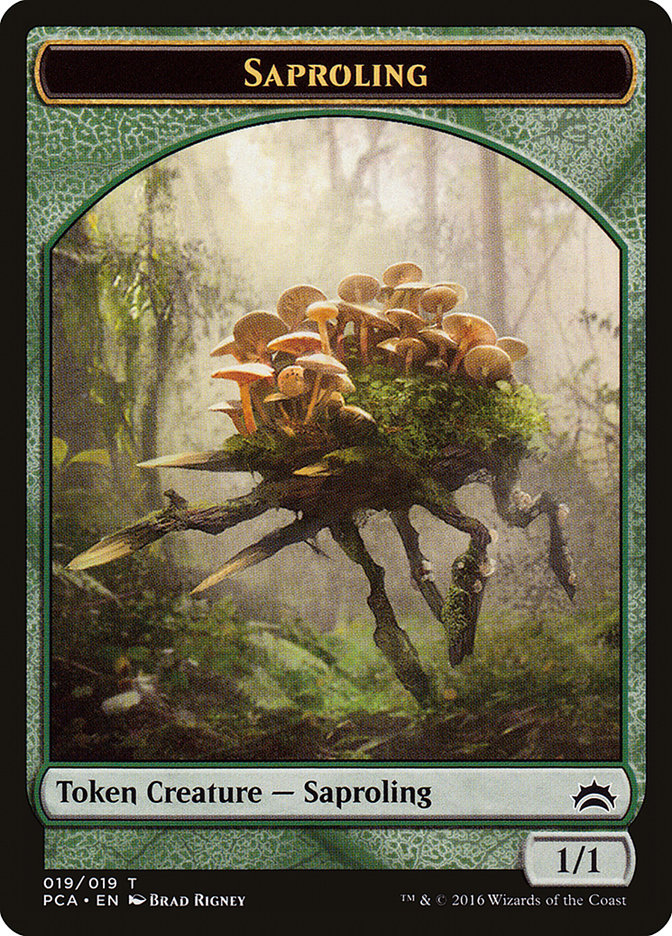 Saproling // Goblin Double-Sided Token [Planechase Anthology Tokens] | Shuffle n Cut Hobbies & Games