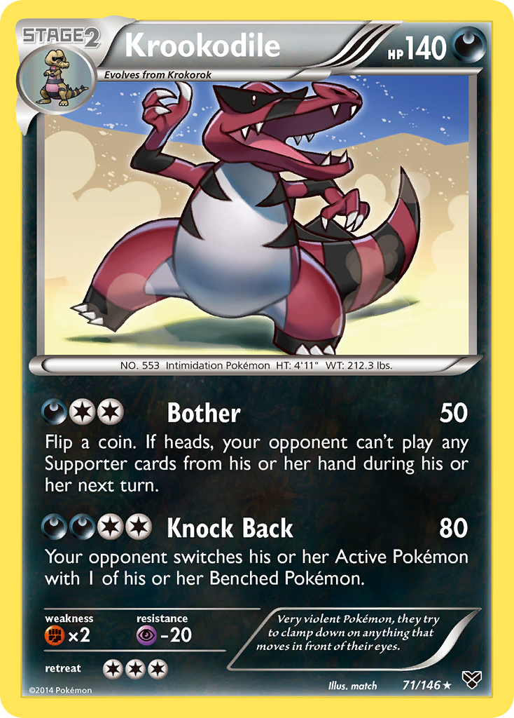 Krookodile (71/146) [XY: Base Set] | Shuffle n Cut Hobbies & Games