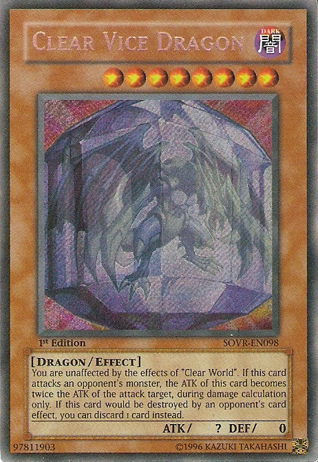 Clear Vice Dragon [SOVR-EN098] Secret Rare | Shuffle n Cut Hobbies & Games