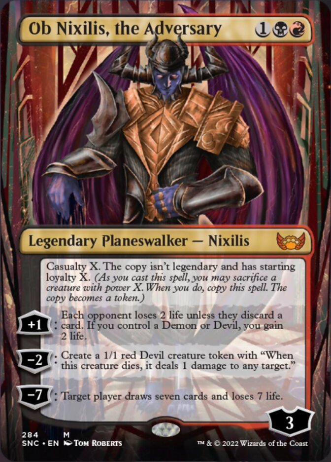 Ob Nixilis, the Adversary (Borderless) [Streets of New Capenna] | Shuffle n Cut Hobbies & Games