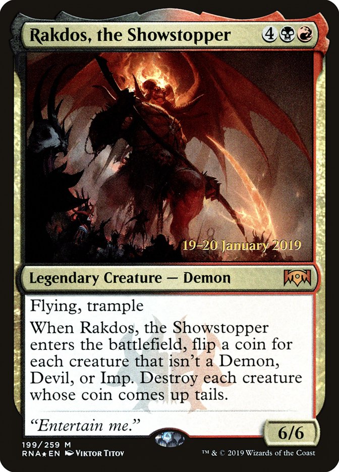 Rakdos, the Showstopper [Ravnica Allegiance Prerelease Promos] | Shuffle n Cut Hobbies & Games