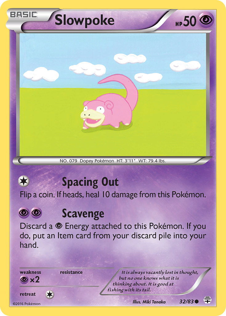 Slowpoke (32/83) [XY: Generations] | Shuffle n Cut Hobbies & Games