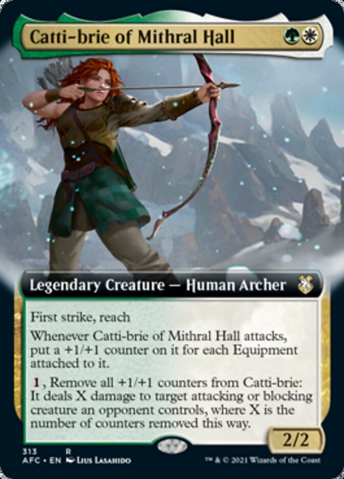 Catti-brie of Mithral Hall (Extended Art) [Dungeons & Dragons: Adventures in the Forgotten Realms Commander] | Shuffle n Cut Hobbies & Games