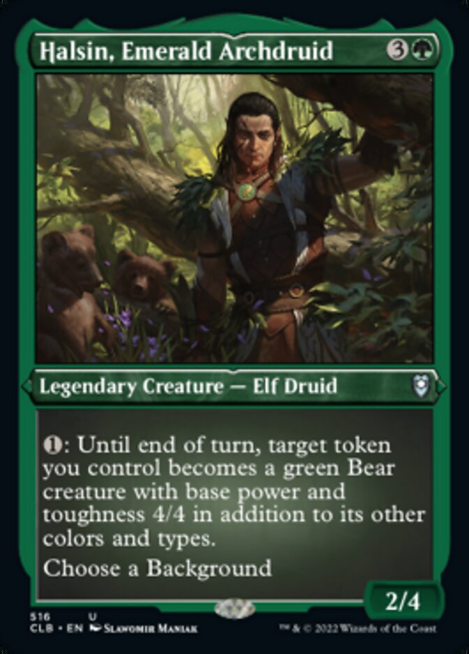 Halsin, Emerald Archdruid (Foil Etched) [Commander Legends: Battle for Baldur's Gate] | Shuffle n Cut Hobbies & Games