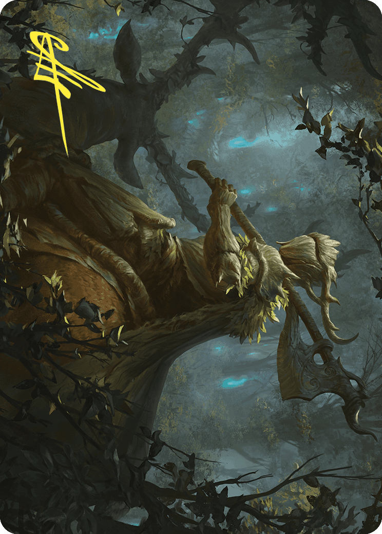 Verdant Outrider Art Card (Gold-Stamped Signature) [Wilds of Eldraine Art Series] | Shuffle n Cut Hobbies & Games