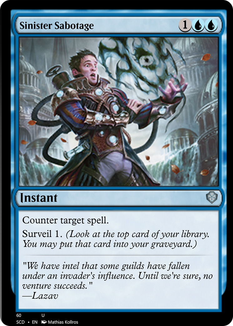 Sinister Sabotage [Starter Commander Decks] | Shuffle n Cut Hobbies & Games
