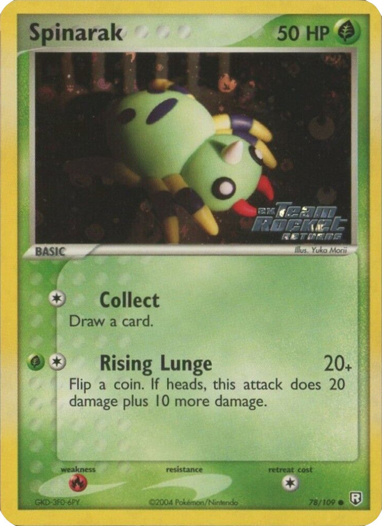 Spinarak (78/109) (Stamped) [EX: Team Rocket Returns] | Shuffle n Cut Hobbies & Games