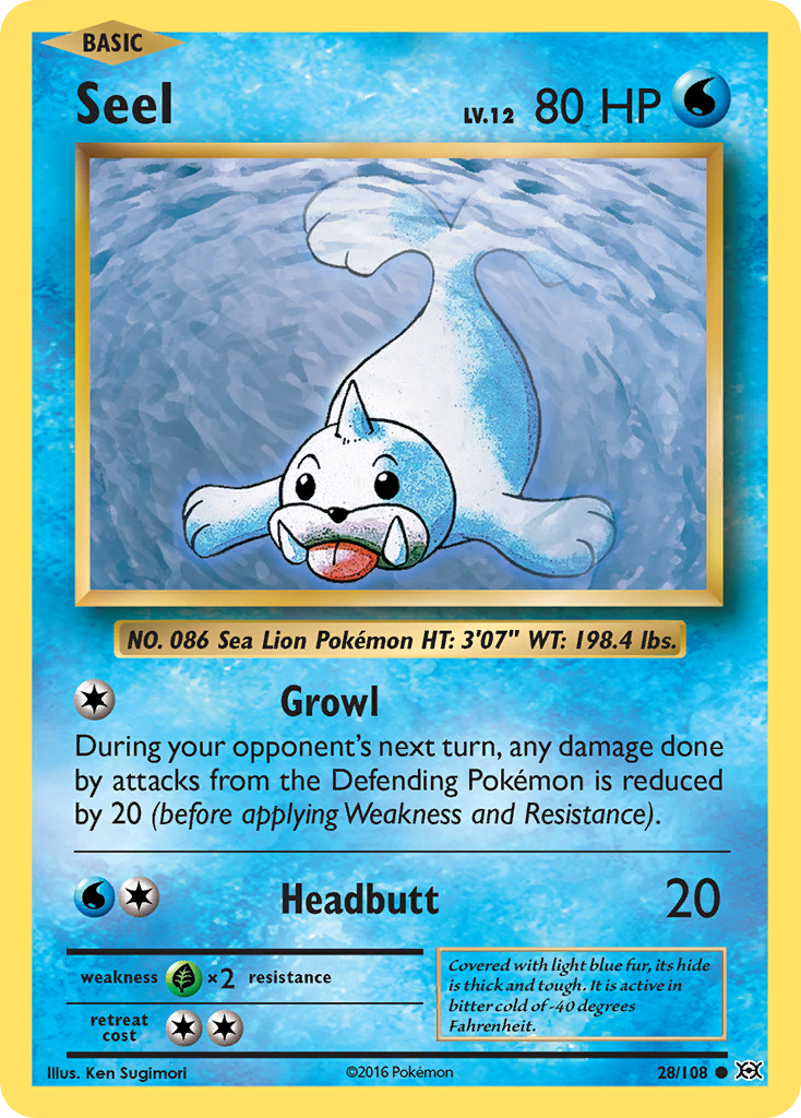 Seel (28/108) [XY: Evolutions] | Shuffle n Cut Hobbies & Games