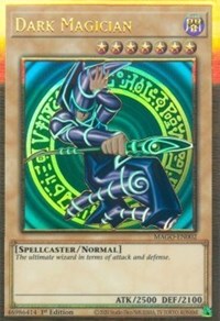 Dark Magician [MAGO-EN002] Gold Rare | Shuffle n Cut Hobbies & Games