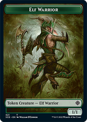 Elf Warrior // Soldier Double-Sided Token [Starter Commander Decks] | Shuffle n Cut Hobbies & Games