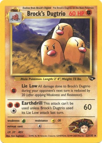 Brock's Dugtrio (22/132) [Gym Challenge Unlimited] | Shuffle n Cut Hobbies & Games